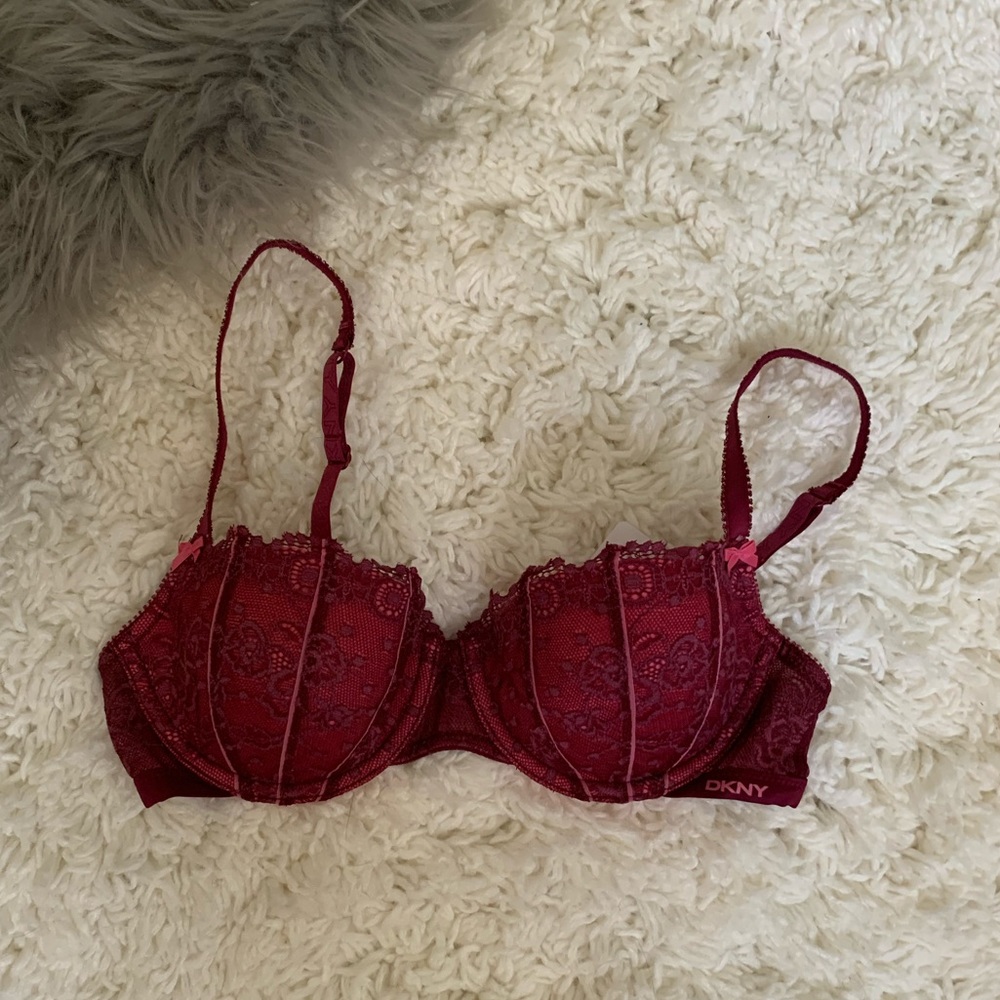 DKNY Burgundy Lace Bra